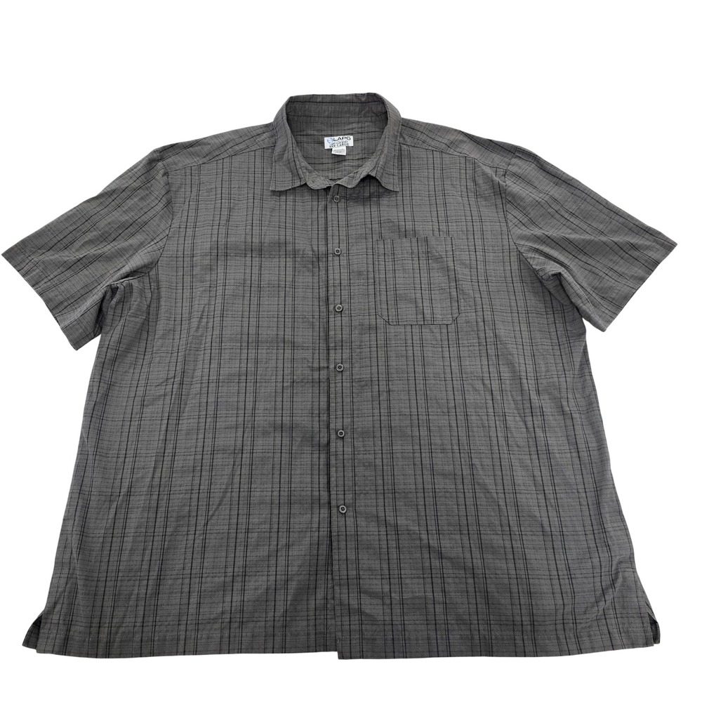 LAPG LA Police Gear Mens XXX-Large Gray Plaid CCW Snap Shirt Excellent‎